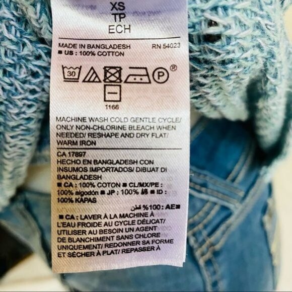 Old Navy Blue Knit Comfy Cap Sleeve Sweater Top Size XS - Picture 5 of 10